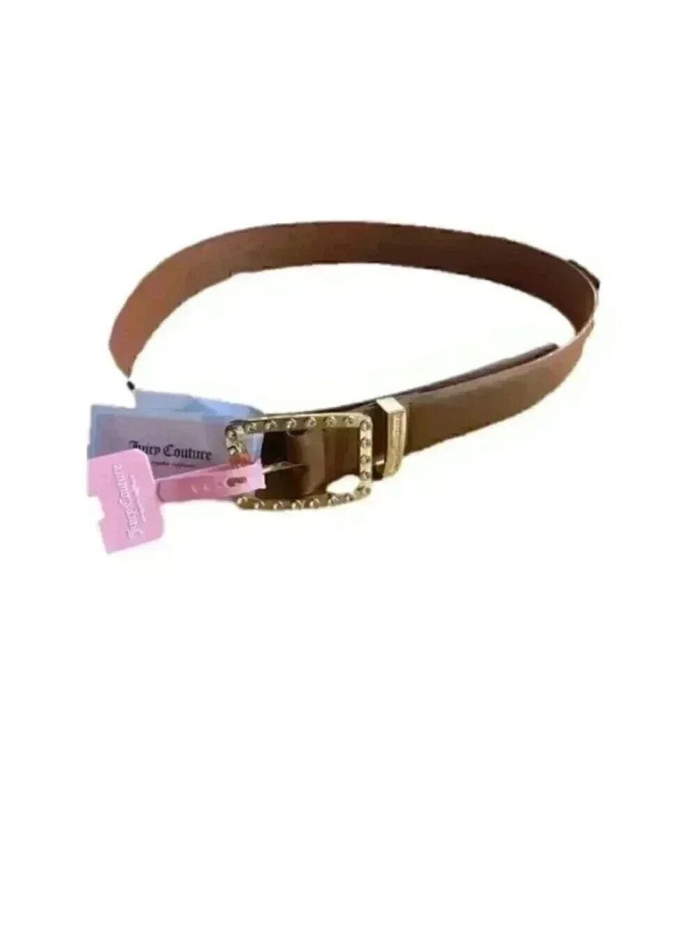 Juicy Couture Brown Studded Buckle Belt Large